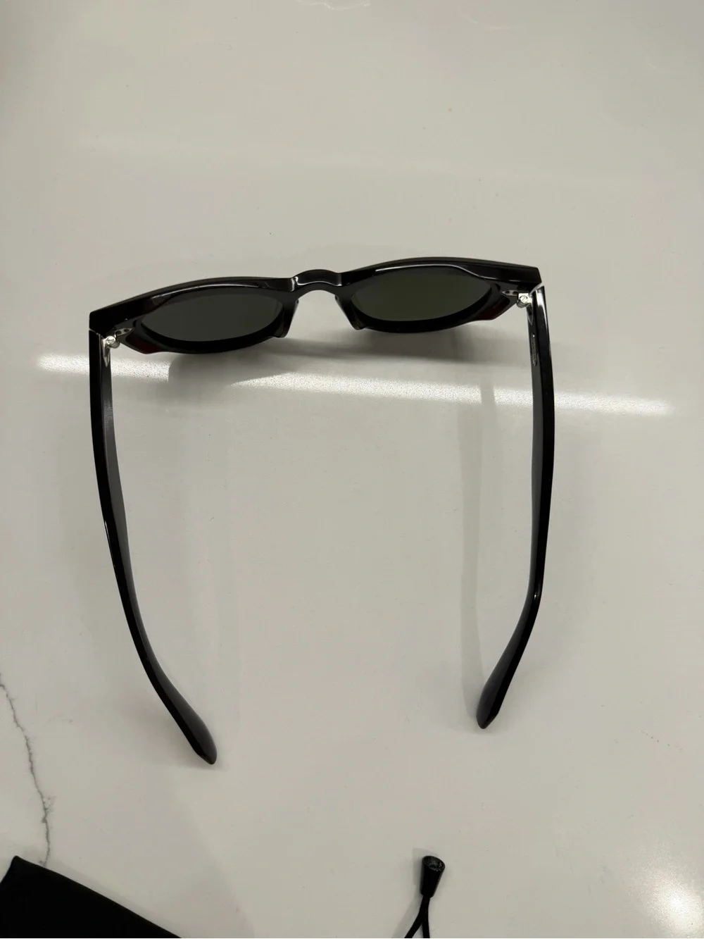 Oliver Peoples Dark Brown Frame Sunglasses with Green Lenses